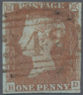 Great Britain: 1845/1847, 1d. Red, Plate 71, Lettered "H-D", Fresh Colour, Cut I - Used Stamps