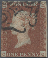 Great Britain: 1841 1d. Red-brown, Lettered C-C, Used And Cancelled By Scarce MC - Other & Unclassified