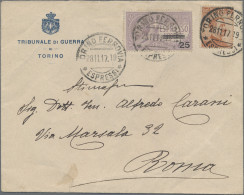 Italy: 1917, 25 C On 40 C Violett "Espresso Urgente", Tied By Cds "TORINO FERROV - Marcophilia