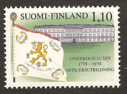 Finlande Finland 1979 N° 802 ** Académie Militaire, Drapeau, Blason, Armoiries, Lion, Epée, Science, Helsinki, Défense - Ungebraucht