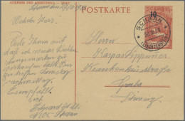 Liechtenstein - Ganzsachen: 1929/31, 10 A. 25 Rp. Schloß Vaduz, 3 Bedarfskarten - Ganzsachen