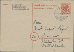 Liechtenstein - Ganzsachen: 1948, Alliierte Besetzung II.Kontrollrat, 30 Pf. Arb - Ganzsachen