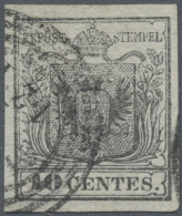 Österreich - Lombardei Und Venetien: 1850, 10 Cent. Grau, Type Ib, Voll- Bis Bre - Lombardo-Venetien