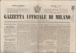 Österreich - Lombardei Und Venetien - Zeitungsmarken: 1858, Zeitungsmarke (1.05 - Lombardy-Venetia