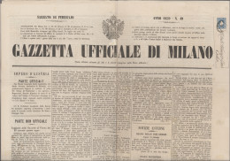 Österreich - Lombardei Und Venetien - Zeitungsmarken: 1858, Zeitungsmarke (1.05 - Lombardije-Venetië