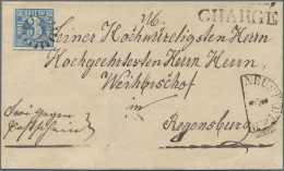 Bayern - Marken Und Briefe: 1850, 3 Kreuzer Blau, Platte 2, Entwertet Mit Geschl - Other & Unclassified