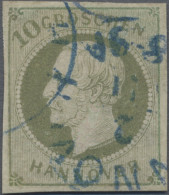 Hannover - Marken Und Briefe: 1861, Freimarke König Georg V., 10 Groschen Dunkel - Hannover