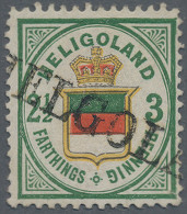 Helgoland - Marken Und Briefe: 1876, 3 Pfg. Dunkelgrüngelb/zinnoberrot, Gut Gezä - Heligoland