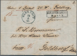 Sachsen - Vorphilatelie: 1855, Markenloser Franco-Paketbegleitbrief Mit Vorderse - Prephilately