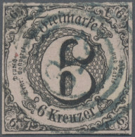 Thurn & Taxis - Marken Und Briefe: 1852, 6 Kr Schwarz/mattrot, Voll- Bis Breitra - Other & Unclassified