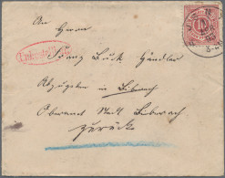 Württemberg - Marken Und Briefe: 1893, 10 Pf. Ziffer (leichter Eckbug) Auf Fernb - Other & Unclassified
