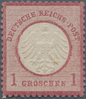 Deutsches Reich - Brustschild: 1872, Kleiner Schild 1 Gr. Karmin, Farbfrisches E - Ungebraucht