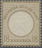 Deutsches Reich - Brustschild: 1872, Kleiner Schild 18 Kr Ockerbraun, POSTFRISCH - Unused Stamps