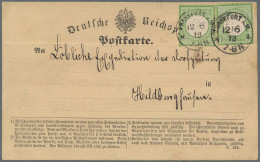 Deutsches Reich - Brustschild: 1872, Großer Schild 1 Kr. Grün, Zwei Farbtiefe We - Covers & Documents