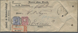 Deutsches Reich - Pfennig: 1887, 10 Pfg. Rosa Und 20 Pfg. Ultramarin Auf Eingesc - Covers & Documents