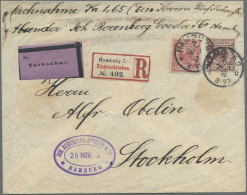 Deutsches Reich - Krone / Adler: 1892, 10 Pfg. Lebhaftrosarot Und 50 Pfg. Lebhaf - Covers & Documents