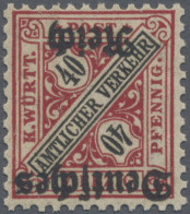 Deutsches Reich - Dienstmarken: 1920, 40 Pfg. Schwärzlichrosarot/schwarz Mit KOP - Dienstmarken
