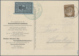 Deutsches Reich - Halbamtliche Flugmarken: 1933 Ballonfahrtmarken Zu 30 Pf. In A - Airmail & Zeppelin