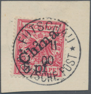 Deutsche Post In China: 1900, Futschau-Provisorium, 5 Pf Auf 10 Pfg. Lebhaftlila - Deutsche Post In China