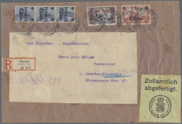 Deutsche Post In China: 1912 (18.12), Senkrechter Dreierstreifen 10 C. ½ Dollar - China (offices)