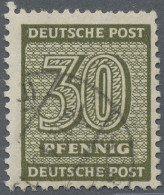 Sowjetische Zone - West-Sachsen: 1945, 30 Pfg Ziffer Dunkelbräunlicholiv, Wasser - Sonstige & Ohne Zuordnung