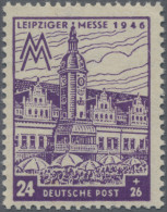 Sowjetische Zone - West-Sachsen: 1946, 24 Pf Leipziger Messe In Violett Statt Br - Other & Unclassified