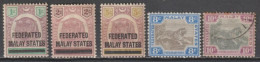 MALAISIE ETATS FEDERES - 1900/1901 - YVERT N° 1/3 + 19 * MH + N°20 OBLITERE - COTE = 100 EUR - Federated Malay States