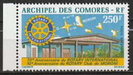 Comores 70è Anniversaire Du Rotary Internationale Et Rotary Club Poste Aérienne N°66 **neuf - Luftpost