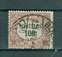 HONGRIE - N°4 Oblitéré  Dentelés 15. TIMBRES DE SERVICE. - Officials