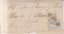 Año 1870 Edifil 107 50m Sellos Efigie Envuelta Matasellos Rombo + Tarragona 46 - Covers & Documents