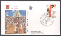 Vatican City.   Jubilee Year A.D. 2000. Jubilee For Young People.  Special Cancellation On Special Souvenir Cover. - Storia Postale