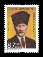 Turkey 2023 Mih. D443 President Mustafa Kemal Ataturk MNH ** - Dienstzegels