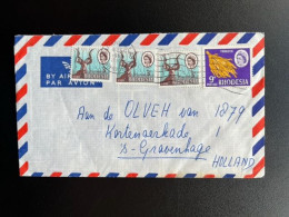 RHODESIA 1969 AIR MAIL LETTER MARANDELLAS TO 'S GRAVENHAGE 11-12-1969 RHODESIE - Rhodesien (1964-1980)