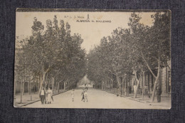 ALMERIA - BOULEVARD , ED. COLECCIÓN MOYA  Old 1920s Postcard. - Almería
