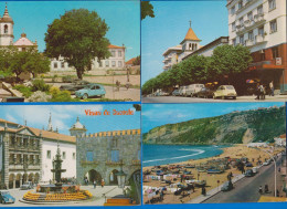 Set Of 4 Postcards, Citroen 2CV, Viana Do Castelo, Oliveira Do Hospital, Nazaré, Fundão - PORTUGAL - Verzamelingen & Kavels