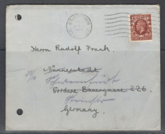Great Britain - United Kingdom. Stamp Sc. 161  On Letter, Sent From Manchester On 2.12.1935 To Germany - Lettres & Documents