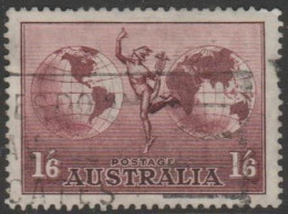 AUSTRALIA - USED 1937 1/6d Hermes - Thin Paper Watermarked - Oblitérés