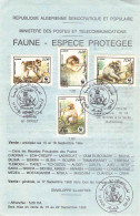 ALGERIA - OFFICIAL FDC 1988 WWF - MONKEY / 4444 - Algérie (1962-...)