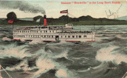 TRANSPORTS - Bateaux - Steamer " Brockville " In The Long Sault Rapids - Carte Postale Ancienne - Other & Unclassified