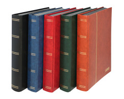 Classeurs A4 Lindner Standard 64 Pages Noires Couleur:Rouge - Grand Format, Fond Noir