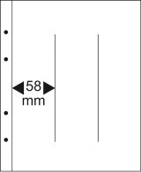 Lot De 10 Feuilles Lindner Pour Publica M COLOR Couleur:Noir - NbreCompartiment:2/122 Mm - A Bandes