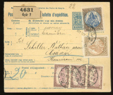 HUNGARY 1922. Nice Inflation Parcel Card GYŐR - Colis Postaux