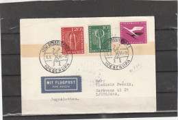 Germany BRD NOT FDC POSTAL CARD To Yugoslavia 1955 - Brieven En Documenten