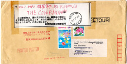 L74028 - Japan - 2000 - ¥50+¥80 Blumenausstellung Awaji Zdr MiF A LpDrucksBf YOKOHAMASHUCHU -> Daenemark, Retour - Briefe U. Dokumente