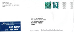 L74043 - USA - 2002 - 57¢ Adler MiF A LpBf OKLAHOMA OK -> Japan - Cartas & Documentos