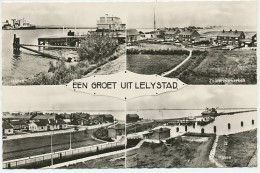 06- Prentbriefkaart Lelystad 1963 - Haven - Zuiderzeewerken - Sonstige & Ohne Zuordnung