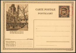 EP Au Type Carte Illustrée 50ctm Brun 5e Série (SBEP N°27B) Nivelles + Surcharge 35c Rouge / Neuf - Cartes Postales 1909-1934