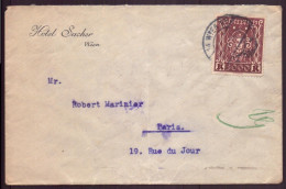 Autriche, Enveloppe à En-tête " Hôtel Sacher " Du 22 Mars 1934 Pour Paris - Autres & Non Classés