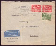 Suède, Enveloppe Du 19 Janvier 1935 De Stockholm Pour Paris - Otros & Sin Clasificación