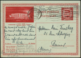 EP Au Type Carte Illustrée 1F Rouge Képi (SBEP N°14, Knocke) / Voyagé Verviers > Reims - Cartes Postales 1909-1934